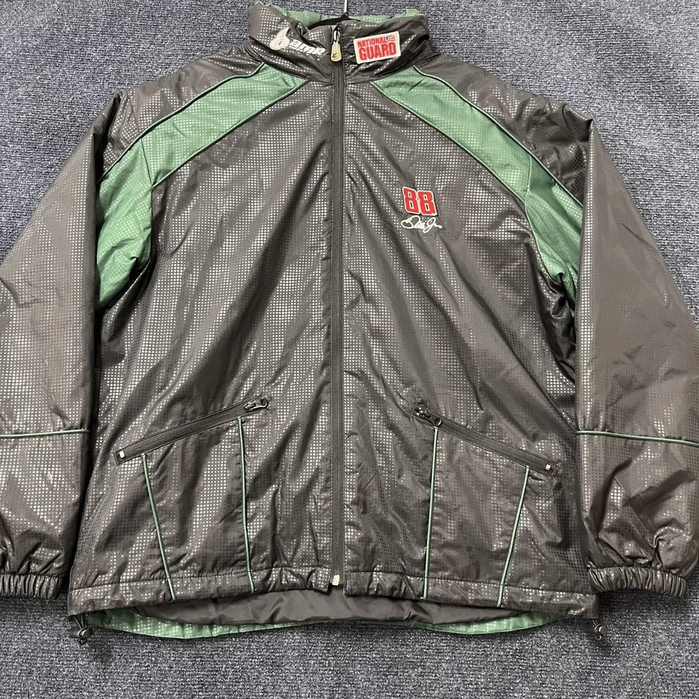 Y2K‎ Dale Earnhardt Jr 88 Jacket Mens Large Black NASCAR Racing Chase Authentics